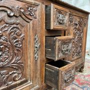 Provencal Buffet In Molded Oak Period Louis XV XVIII Eme Century