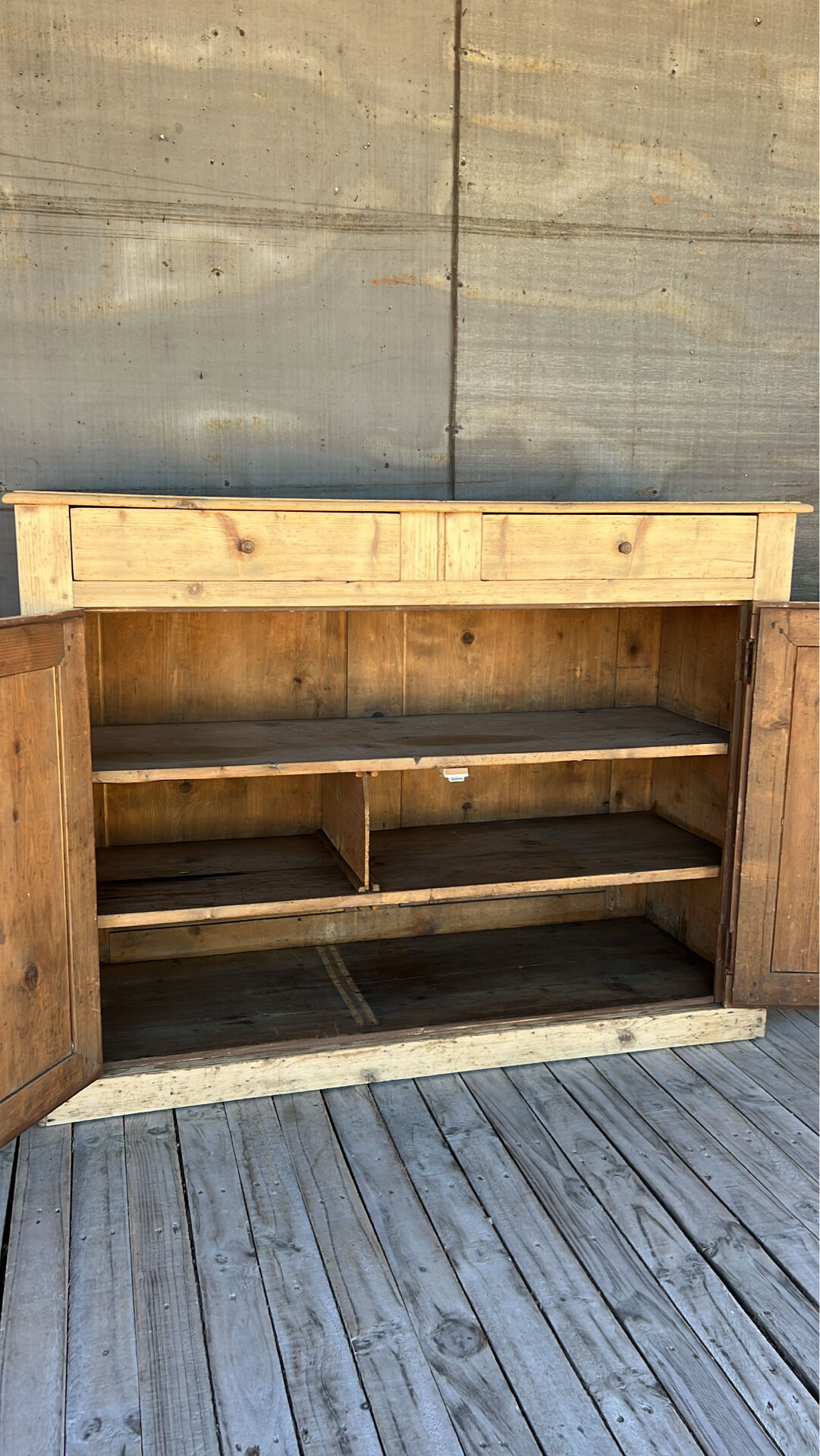 Ancien buffet de campagne bois brut