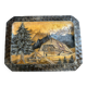Carved wooden wall panel Black Forest Chalet mountain Switzerland Germany