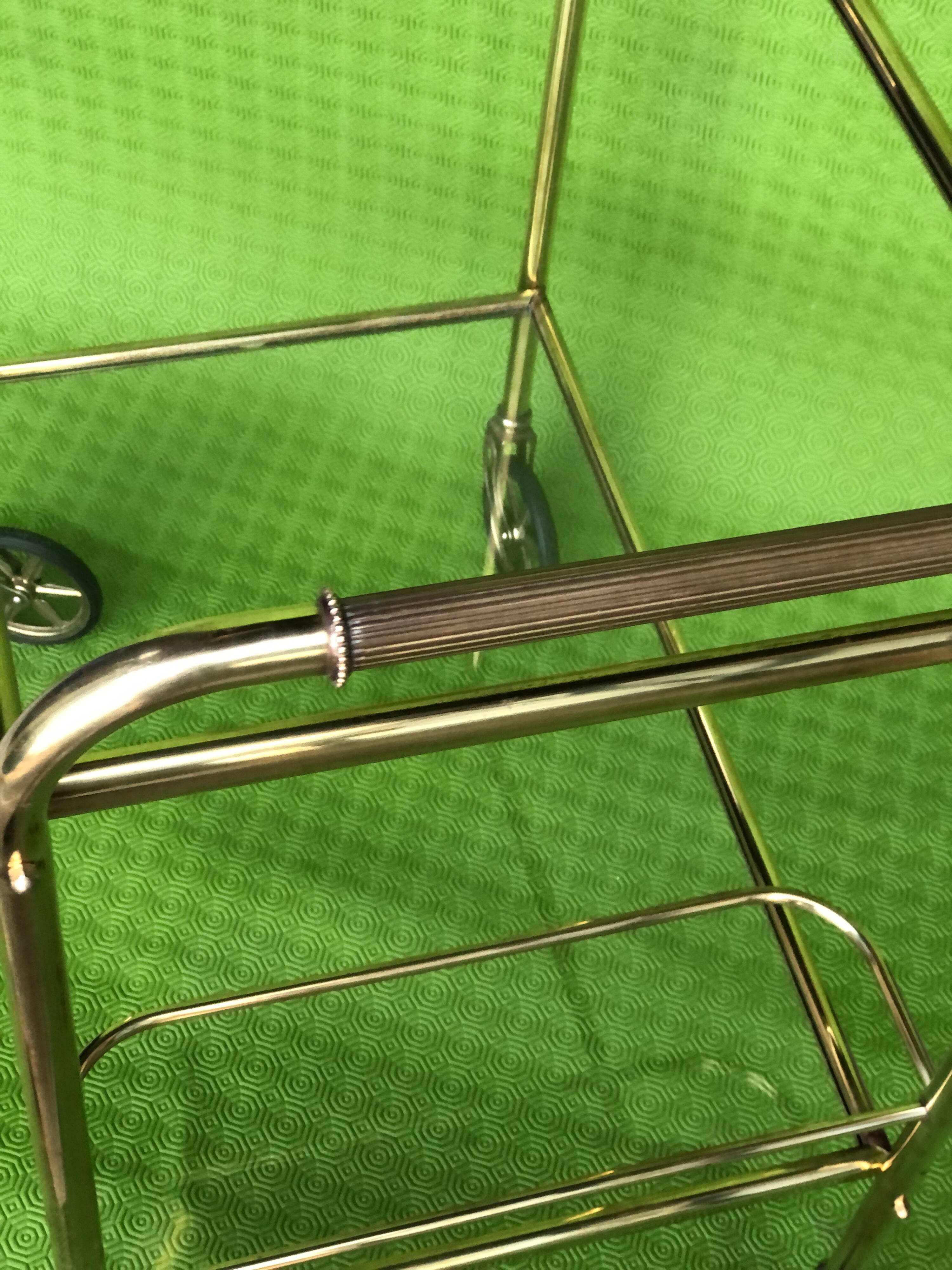 Desserte roulante vintage 1960-1970 metal dore