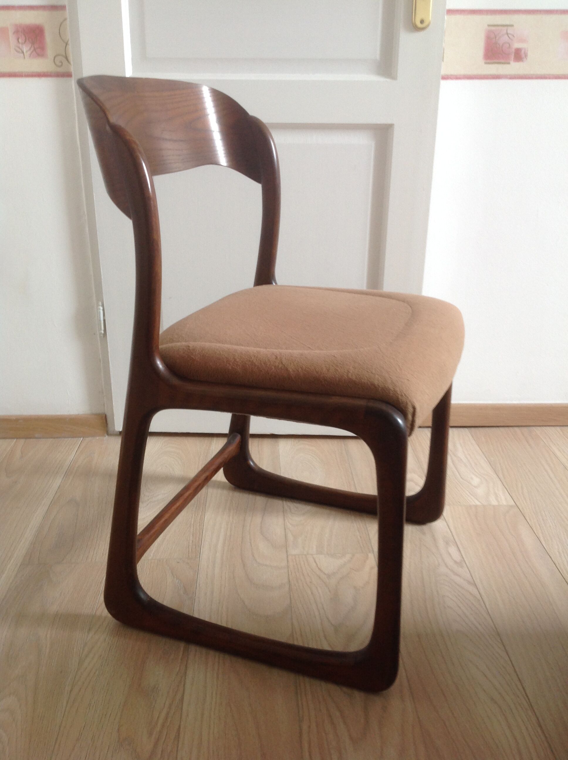 4 baumann sled chairs