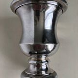 Silver metal vase