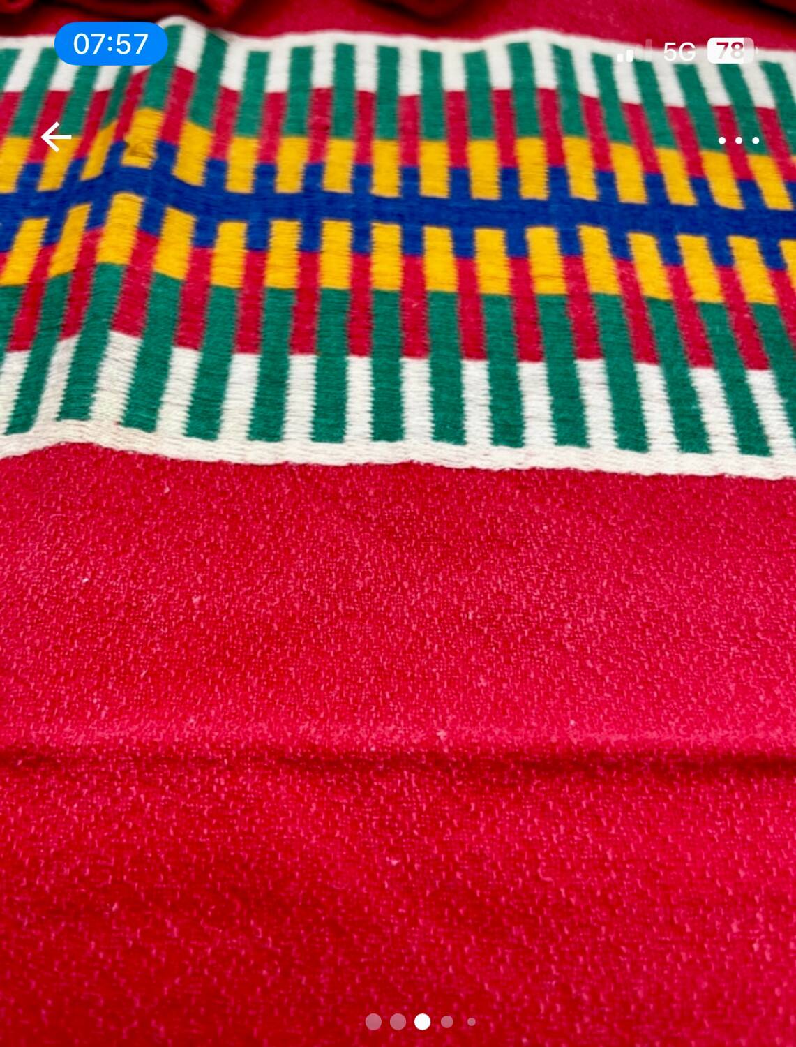 Lot 7 serviettes de table vintage coton