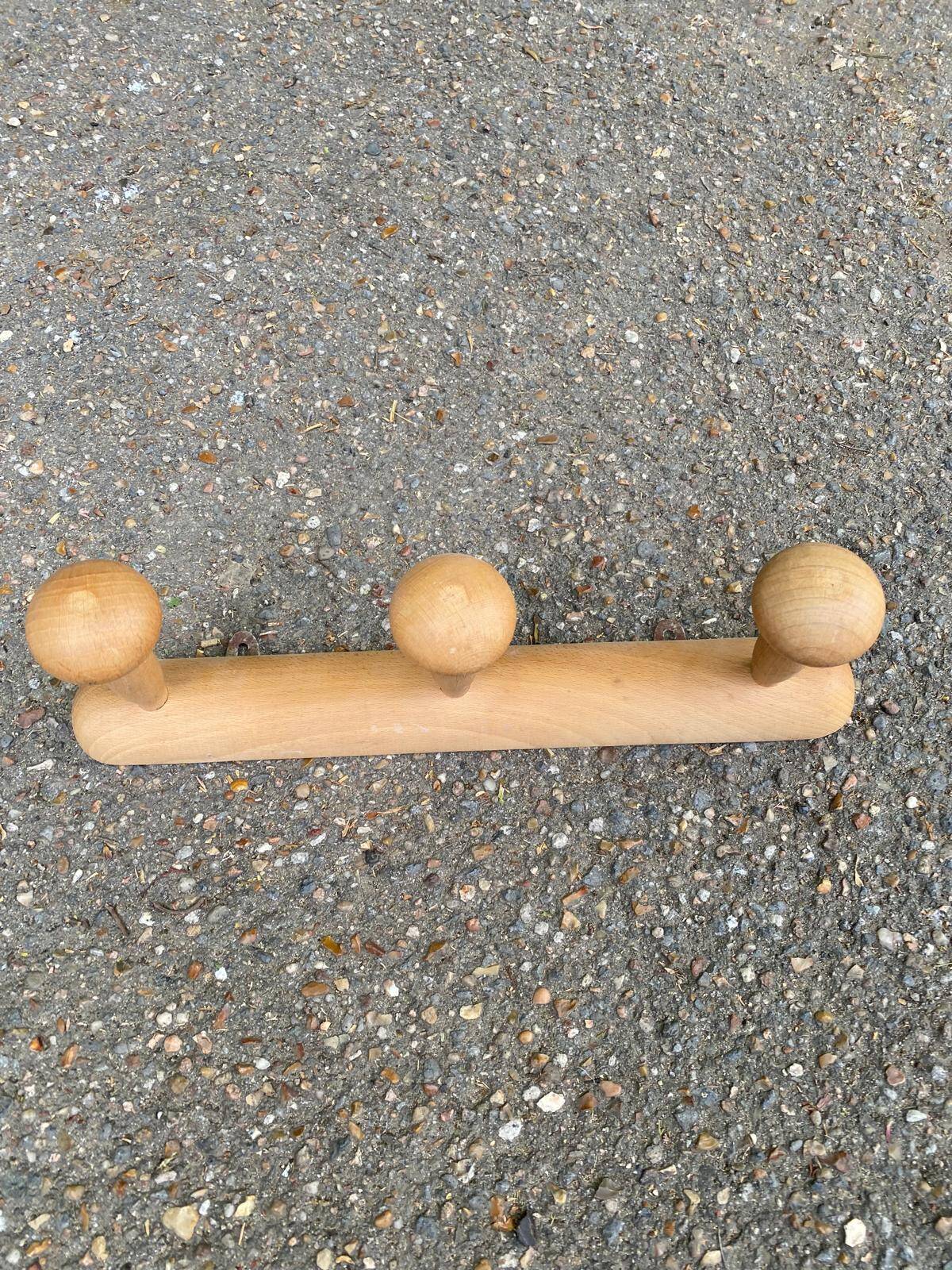Solid wood coat rack