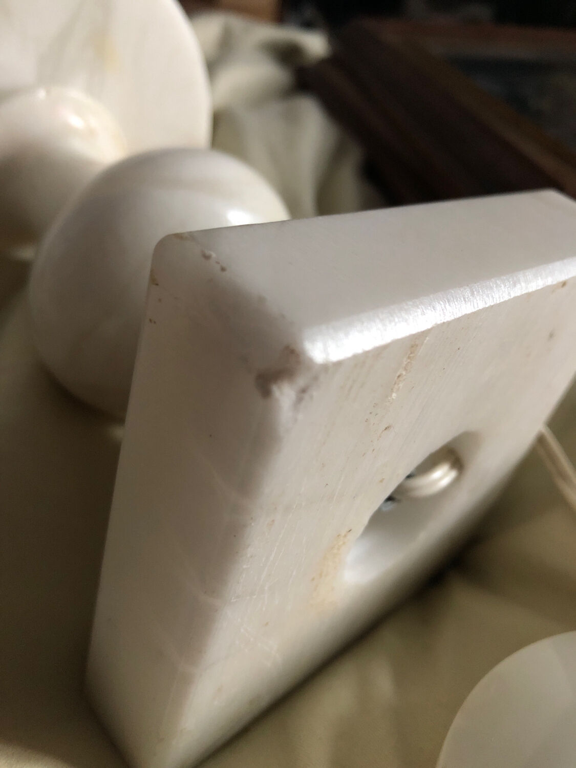 Alabaster bedside lamp