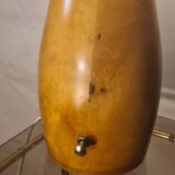 Scandinavian space lamp 1970 in teak and opaline age with dimmer 52x20