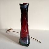 Art deco iridescent crystal vase