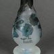 Vase in glass paste Muller Frères Lunéville foot shower floral decor