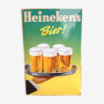 Heineken's enamelled plate