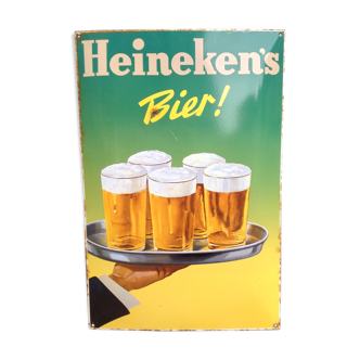 Heineken's enamelled plate