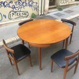 Teak table and chairs by Hans Olsen for Frem Røjle, 1960s