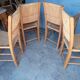 Lot 2 armchairs and 2 chairs design wood and straw period 1970