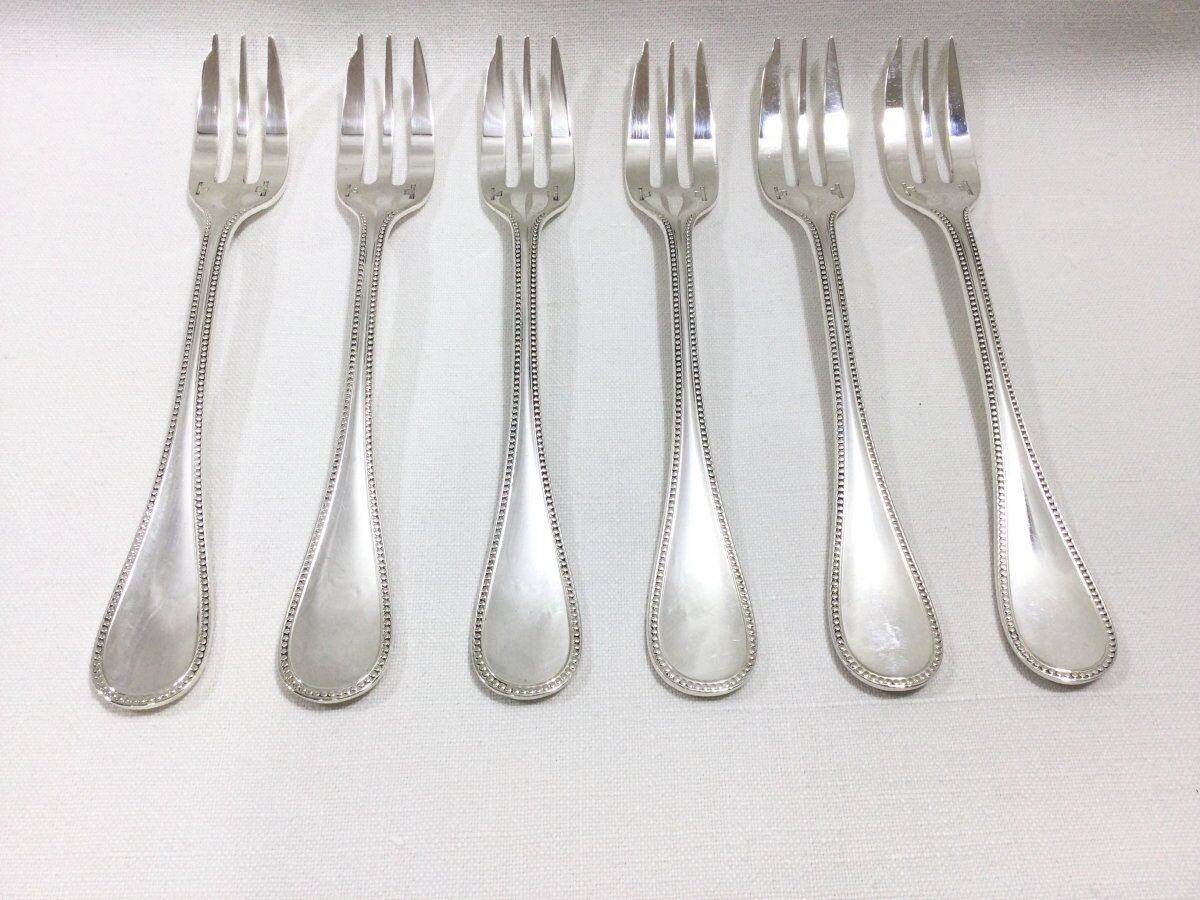 Christofle pearl cake forks