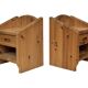 Vintage set of two pine wood bedside tables