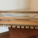 bottle shelf, recycled wooden glasses