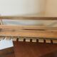 bottle shelf, recycled wooden glasses