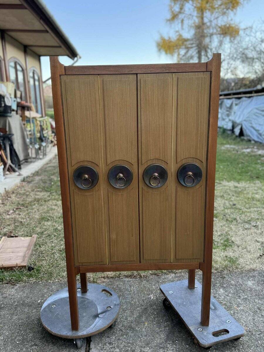 Mid-century modern bar cabinet by Sandor Bedecs, 1975