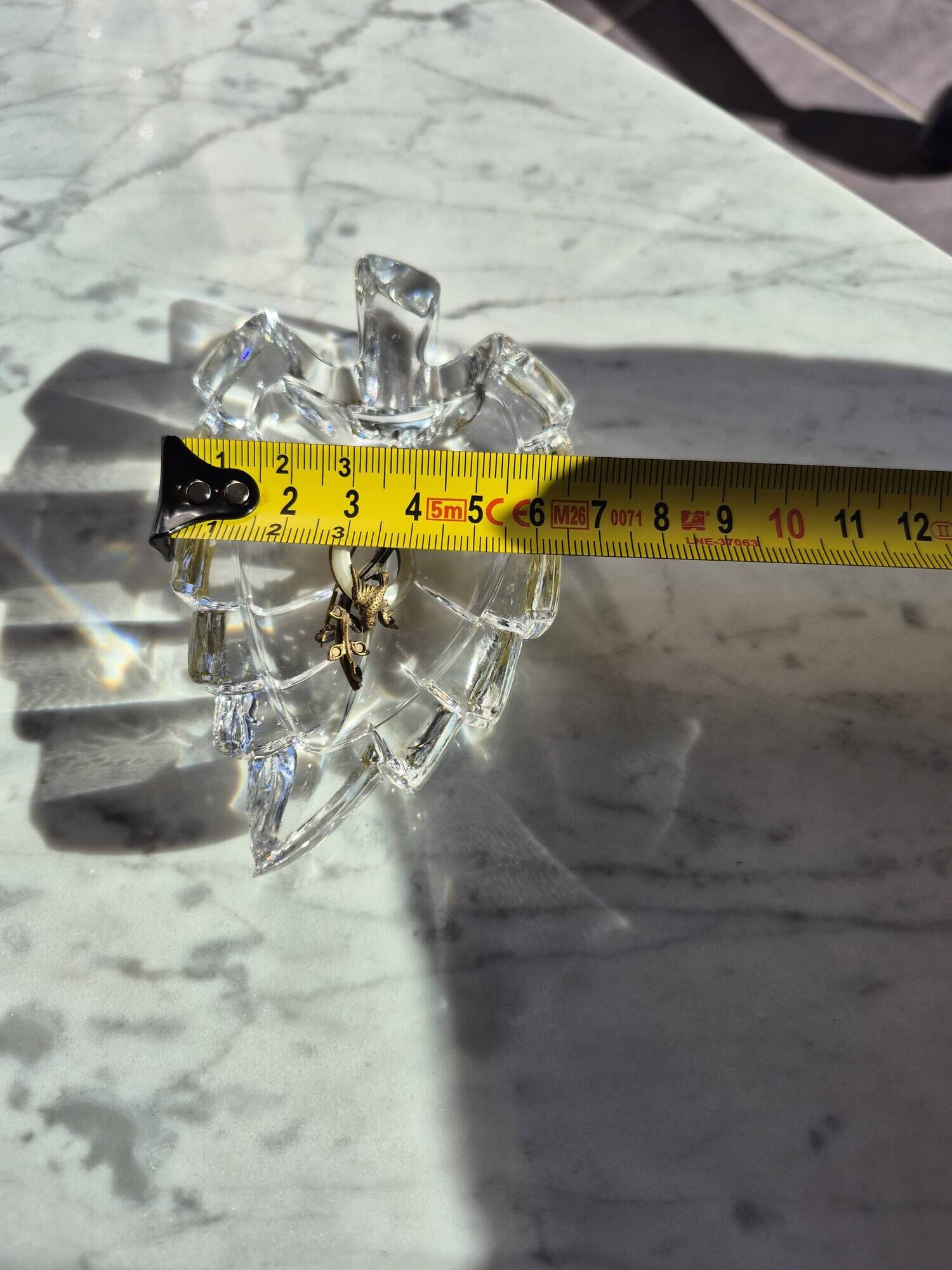 Vintage cut crystal leaf bedside jewellery holder – Rings & earrings