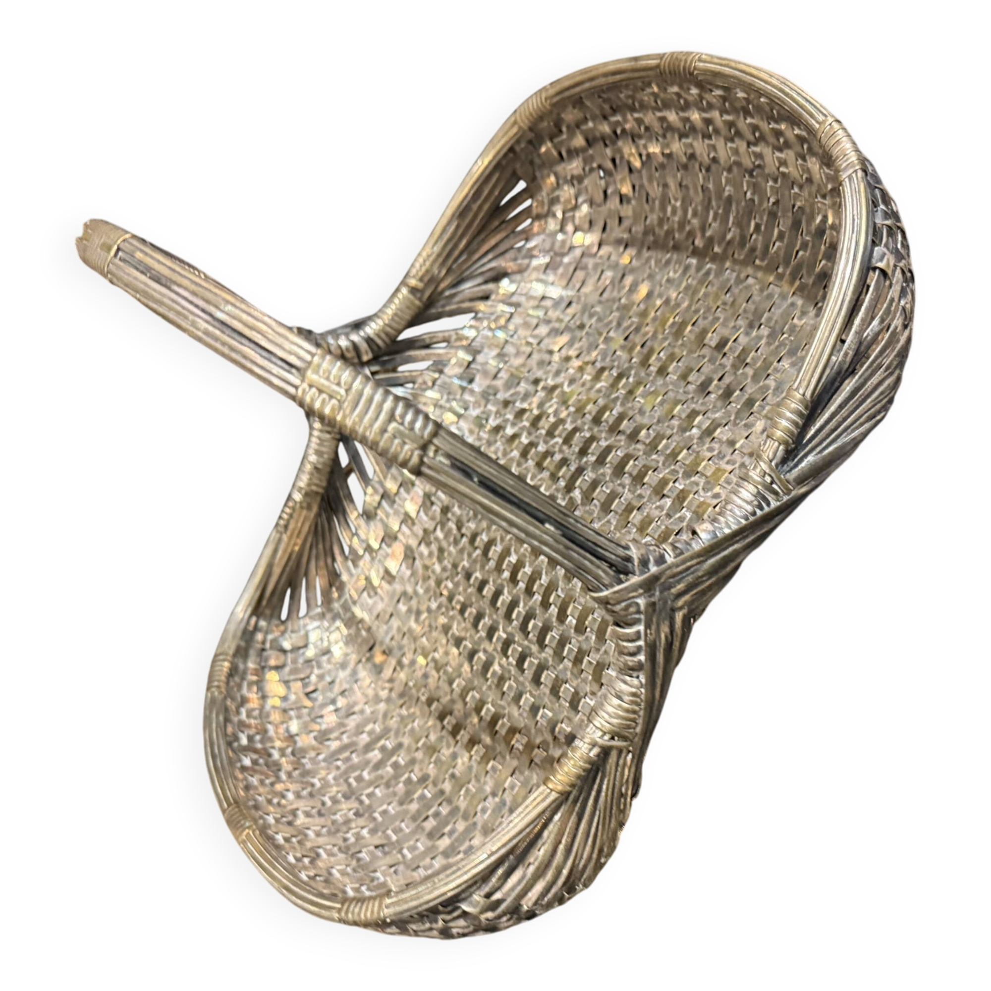 Silver-plated metal basket