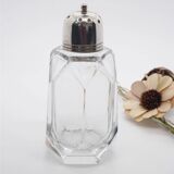 Saupoudreuse sucrier en cristal epns