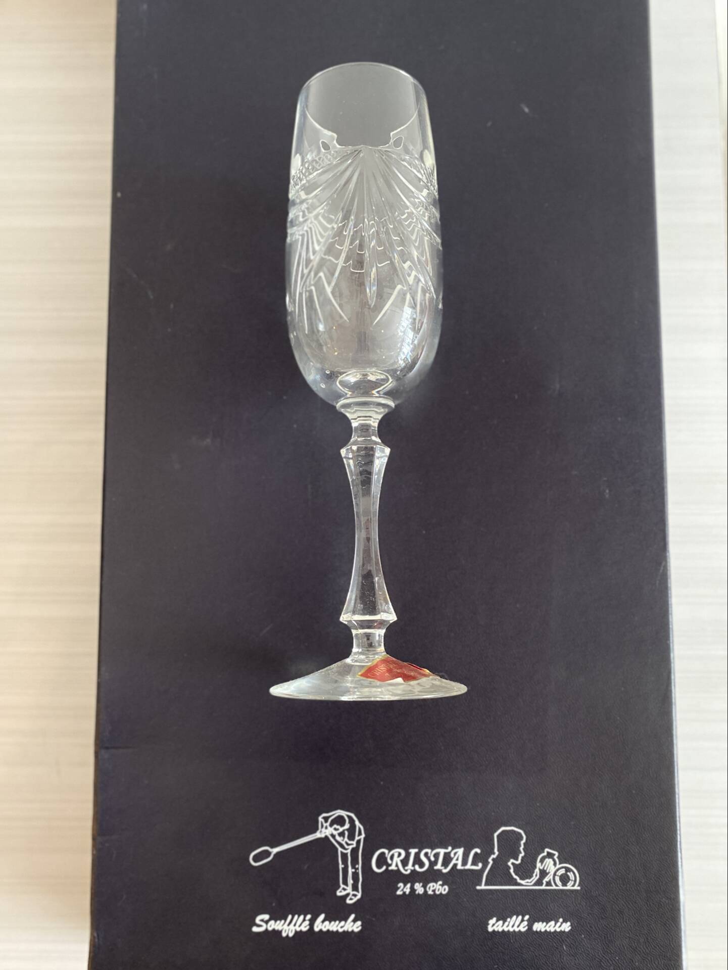 Lot de 6 verres à vin en cristal de Lorraine - modèle Gérard