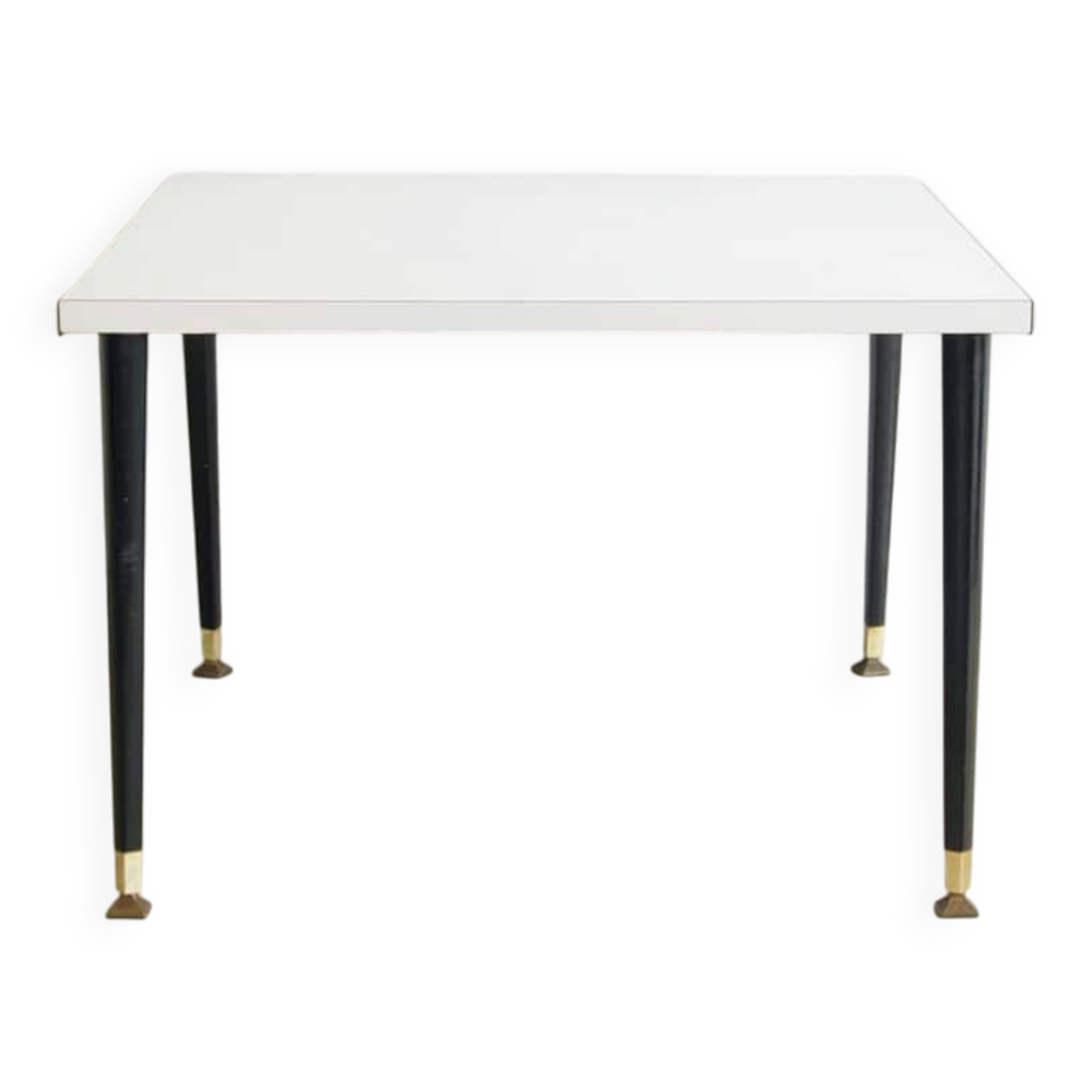 White square formica coffee table