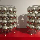 Set of 2 kare design lamps - bubble space age - chrome
