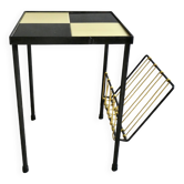 Metal and ceramic tile side table, circa 1960
