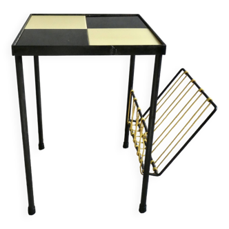 Table d'appoint en métal et carreaux de céramique, vers 1960