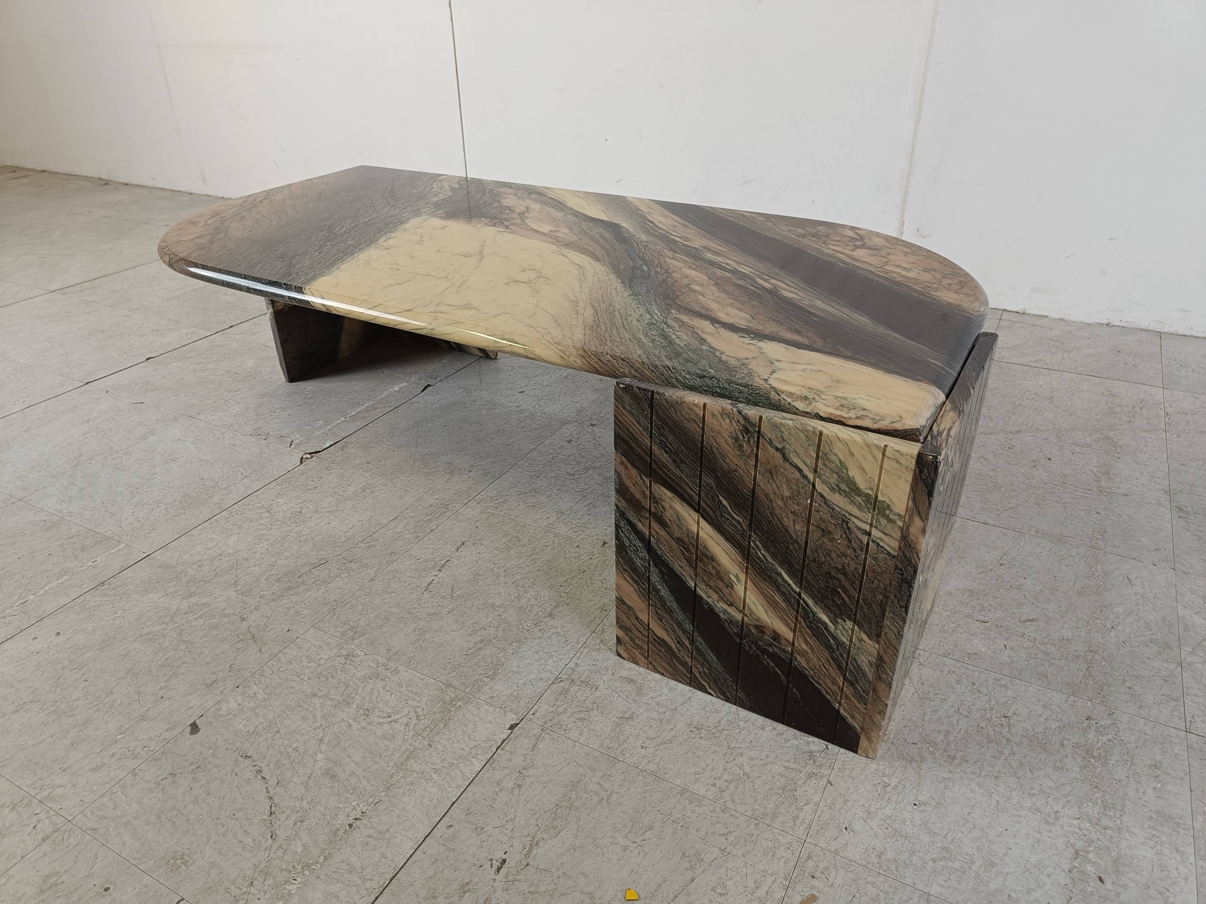 Vintage marble coffee table, 1970s