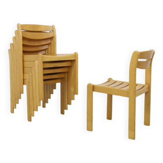 Lot de 6 chaises de salle à manger vintage par Casual, années 1970