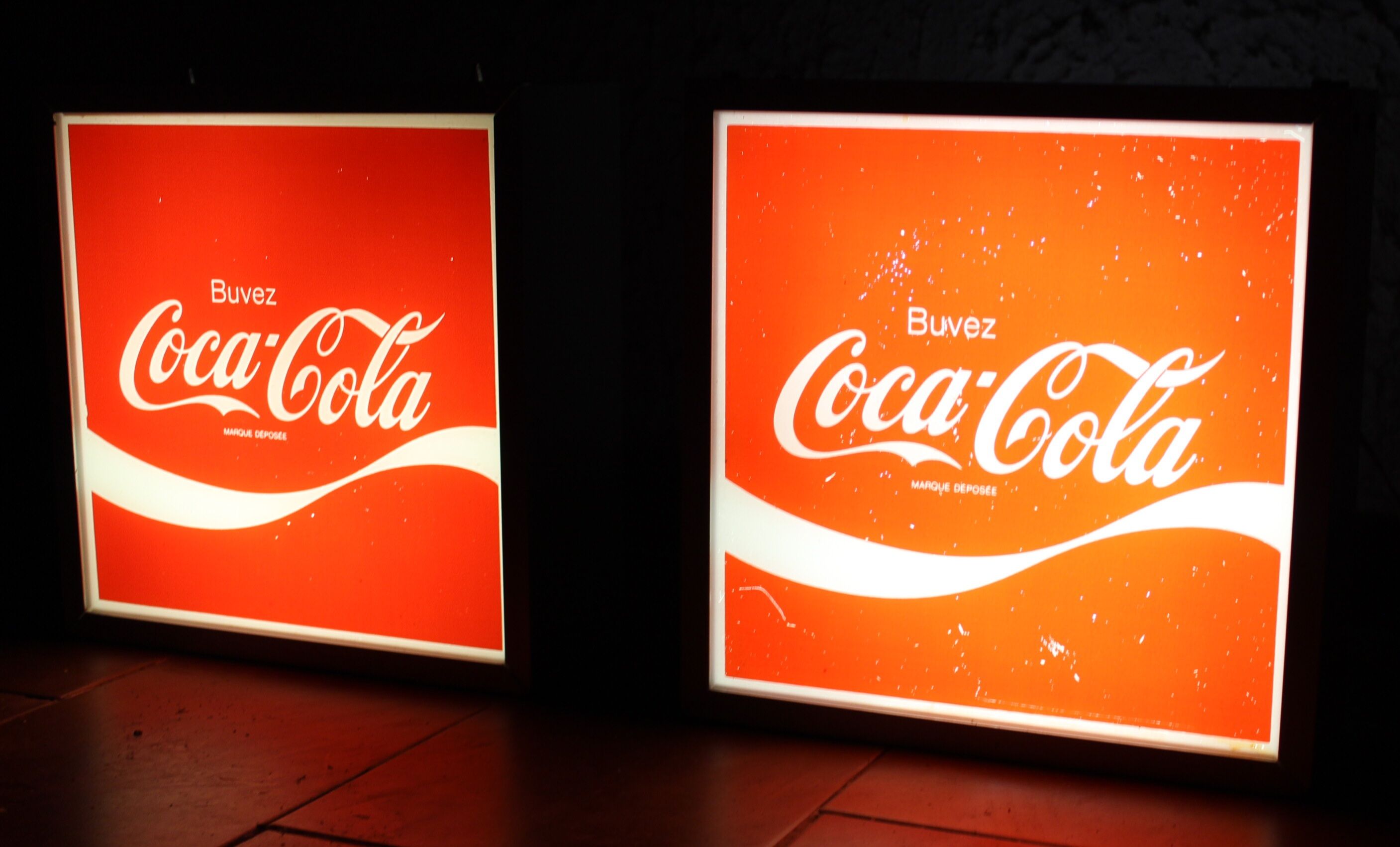 Illuminated sign Coca Cola 1970