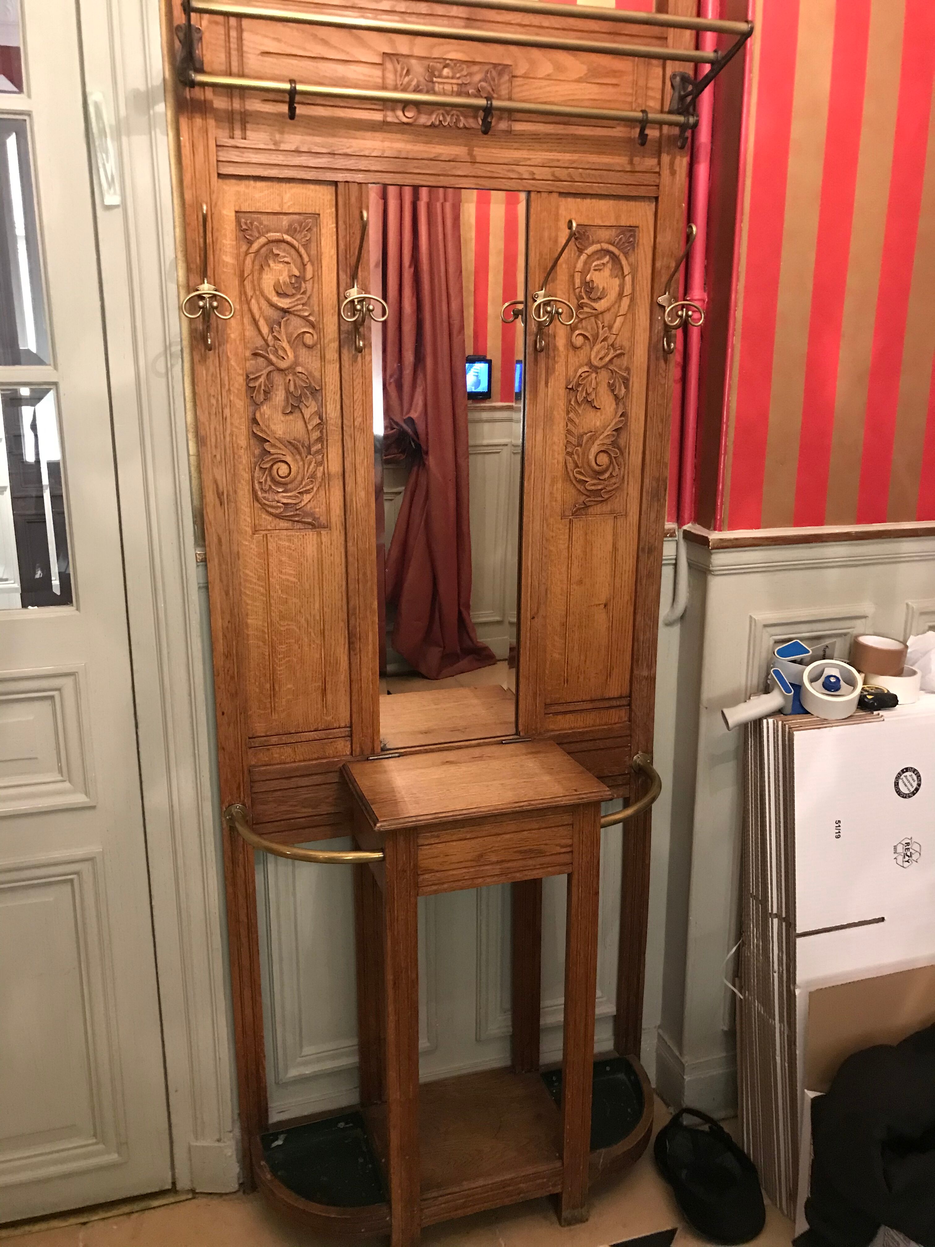 Art Deco coat holder