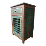 Hand painted wooden bedside table