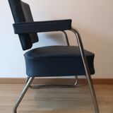 Industrial Pullman chair 60 sad vintage blue