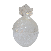 Bonbonnière ananas en verre taillé cristal