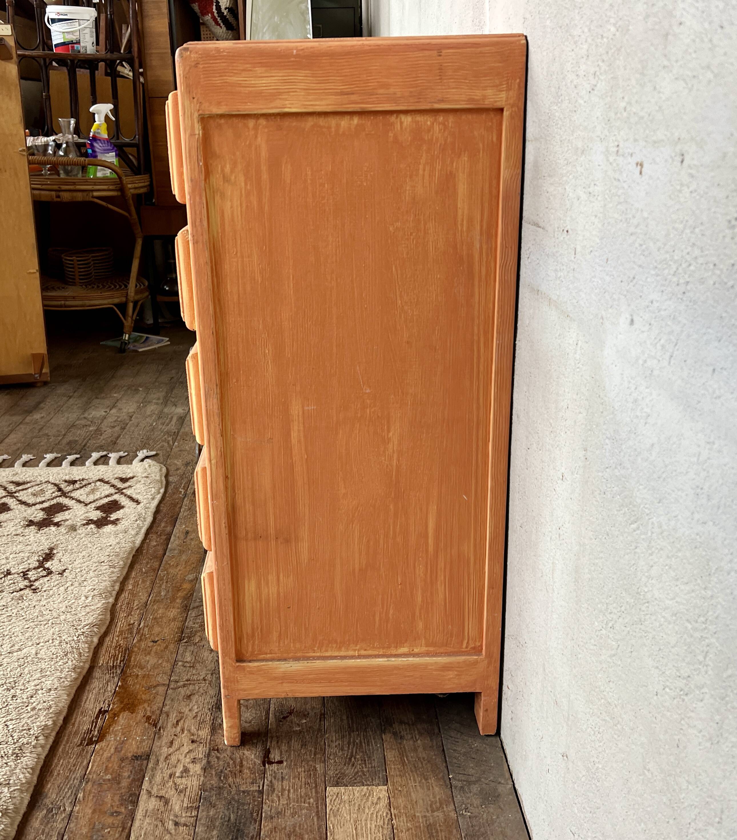 Commode semainier Chiffonnier vintage patine d'origine