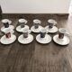 8 coffee cups with saucers - Cafés Folliet Collection