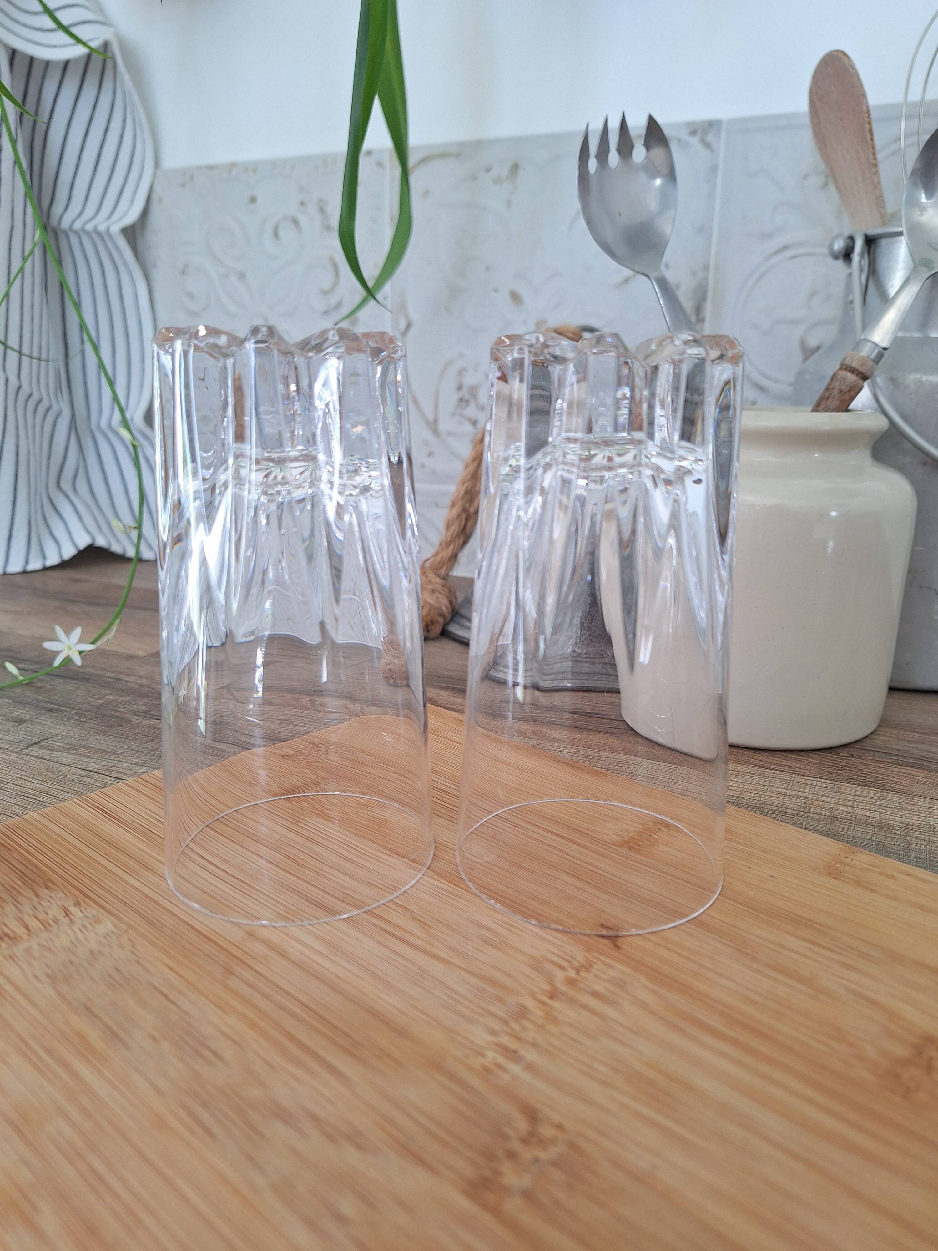 Verres à eau ou apéritif vintage en cristal