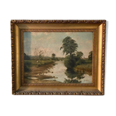 Countryside landscape Oil on canvas of the French school 20th century