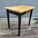 Petit bureau table d'appoint bicolore miel et noir