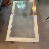 Coffee table - steel and glass - france - 1970 - 20th century