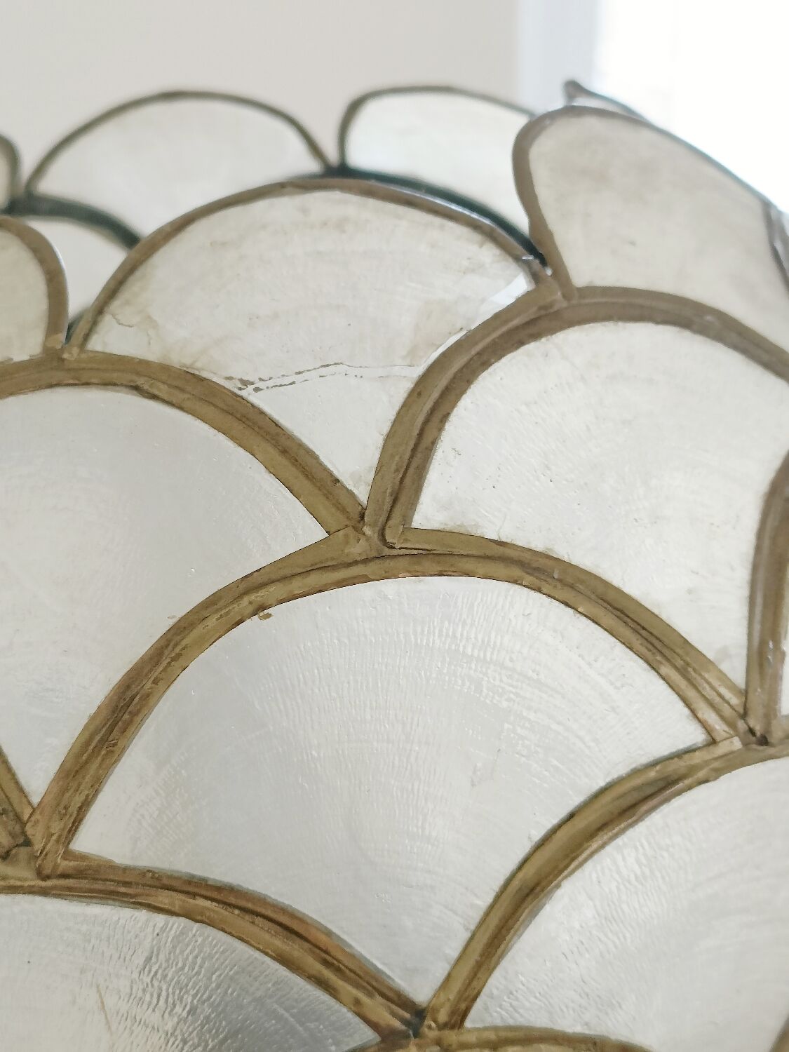 Mother-of-pearl flower floor lamp from the 70s