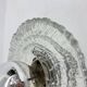 Thick structured ice glass wall light flush mount by Peill & Putzler, 1970s