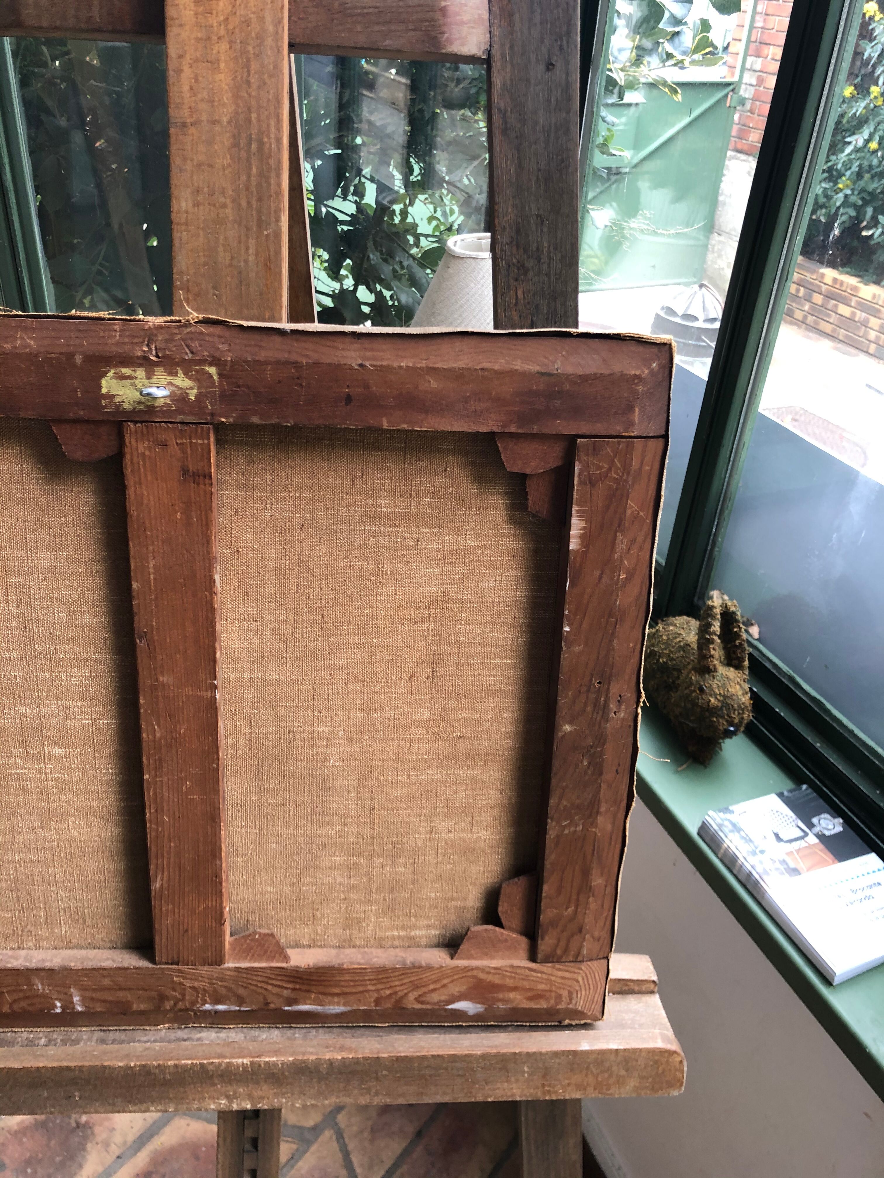 Oil on canvas landscape at Low Tide