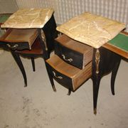 Pair of nightstands of style Louis XV makeover Shou-sugi-ban