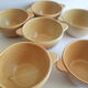 Set of 6 ear bowls in gres cnp gres village France vintage old