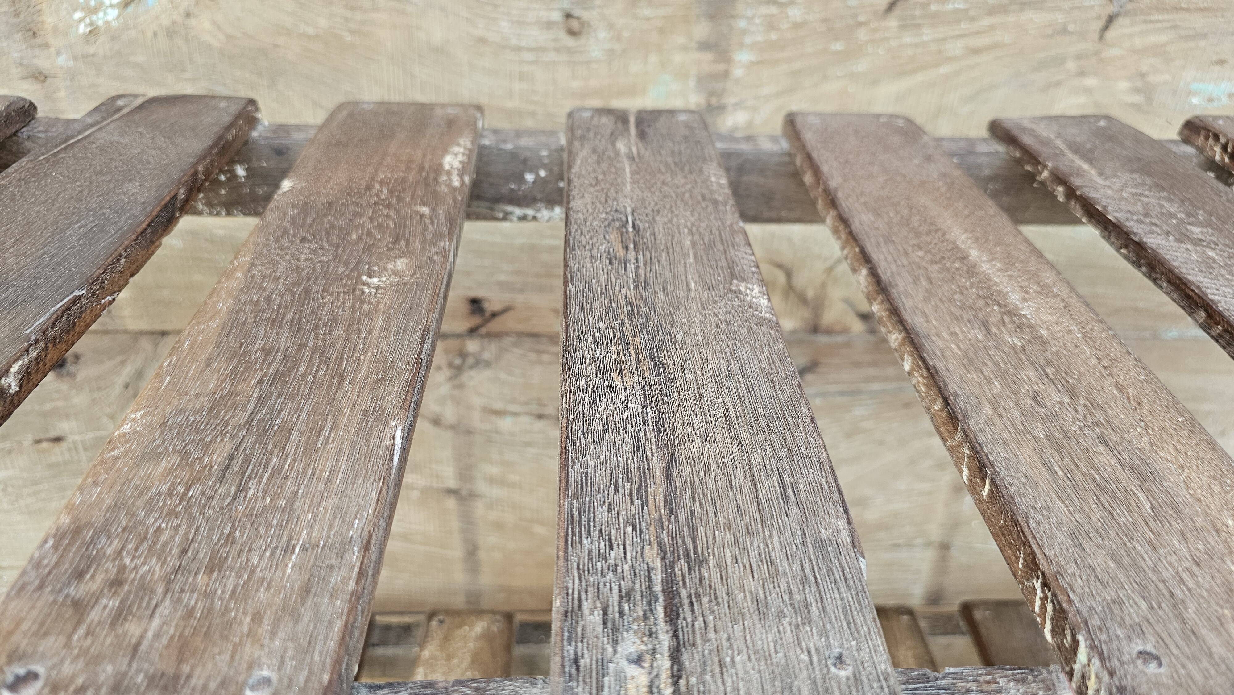 Antique Burmese teak workshop rack - shelf