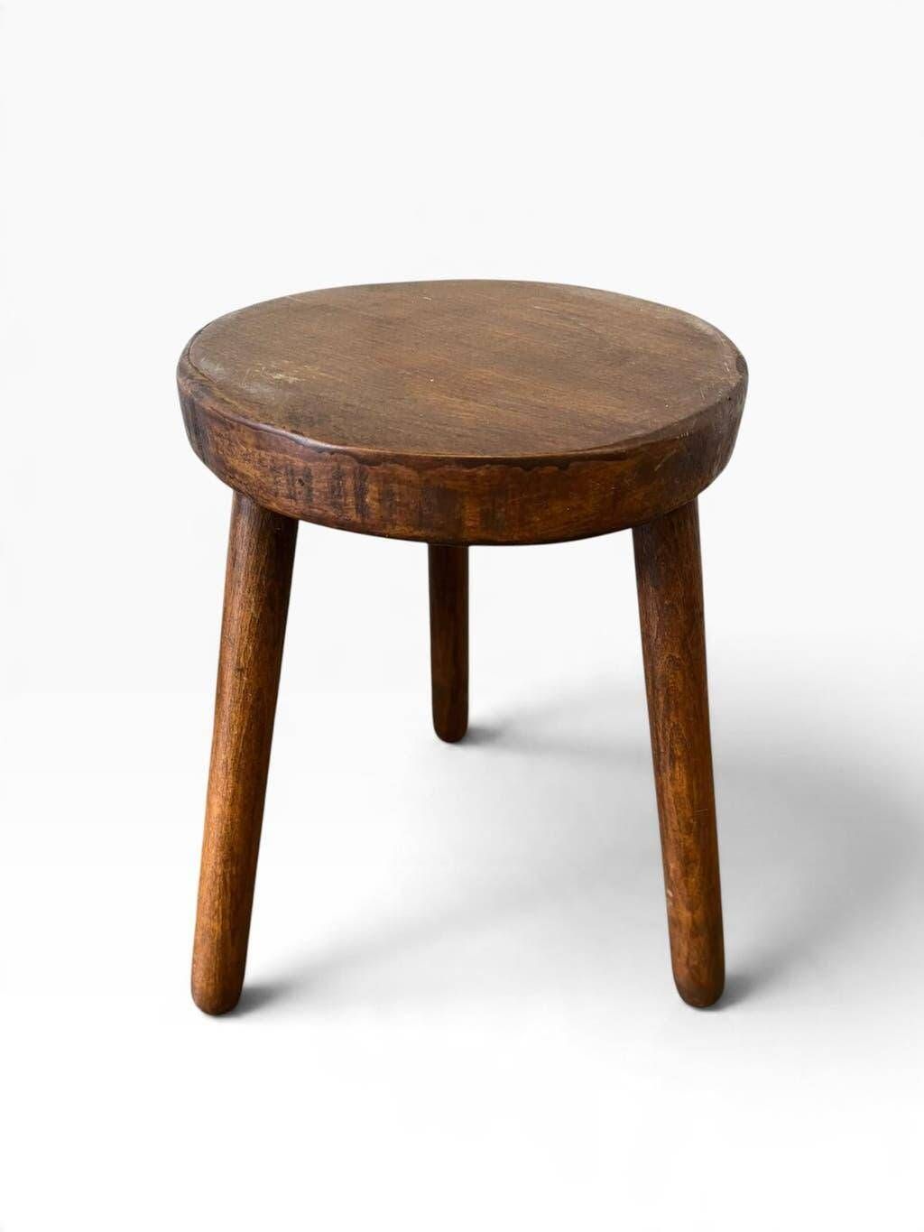 Vintage round side table / plant table / stool