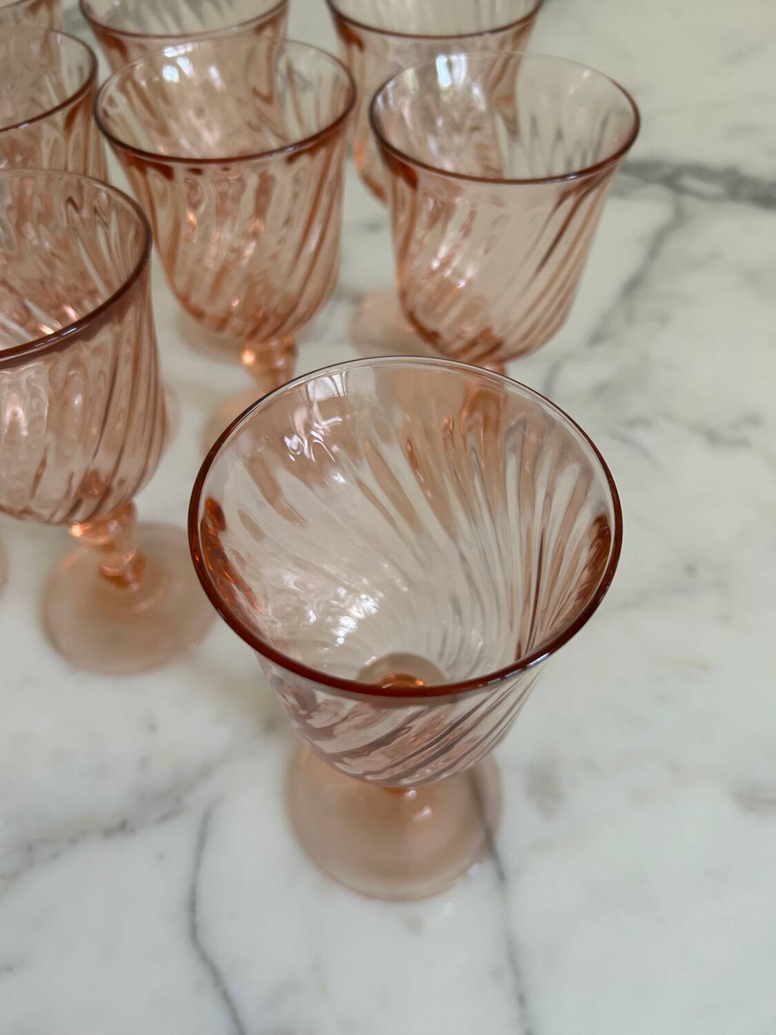 Set of 6 Rosaline Luminarc water glasses